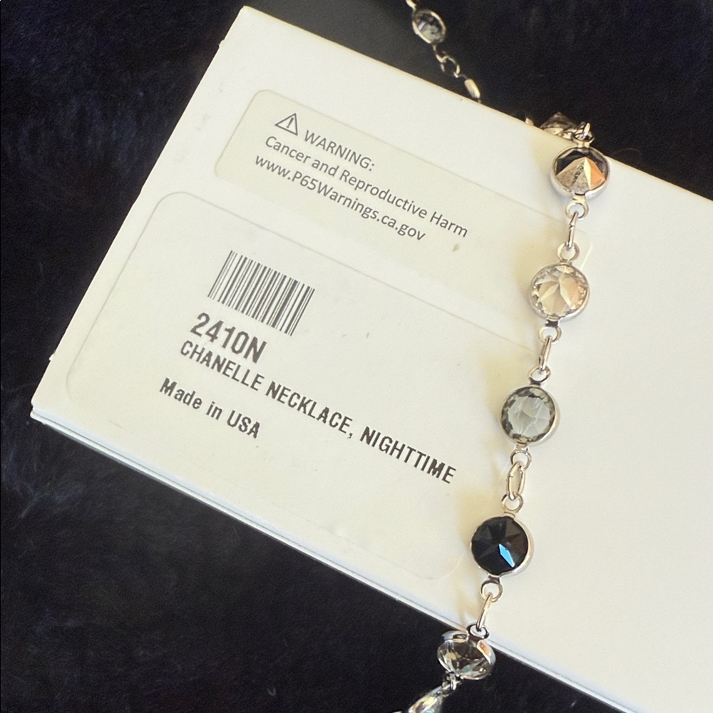 Touchstone Crystal Chanelle Nightime Necklace - Picture 2 of 4